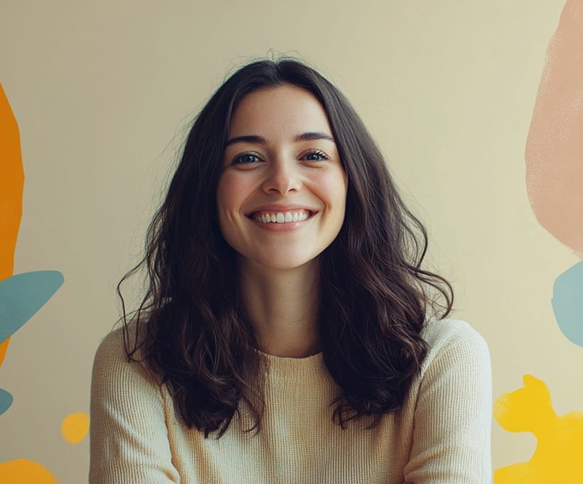 Confident woman smiling