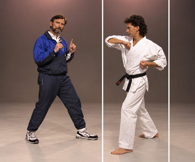 Back Safety Zone demonstrated with a martial artist