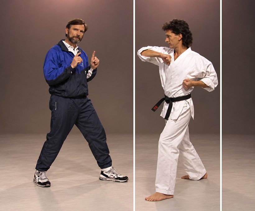 Back Safety Zone demonstrated with a martial artist